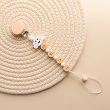 Load image into Gallery viewer, 1PC Baby Wooden Teether Pacifier Clip Chain Elephant Pendant Crochet Beads Rodent Soother Clip Baby Shower Gift For Kids Toys