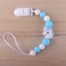 Load image into Gallery viewer, Cute BPA Free Silicone Animal Pendant Pacifier Clips Chain Nipple Holder for Infant Baby Shower Gift