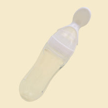 Load image into Gallery viewer, 90ML Lovely Safety Infant Baby Silicone Feeding With Spoon Feeder Food Rice Cereal Bottle For Best Gift