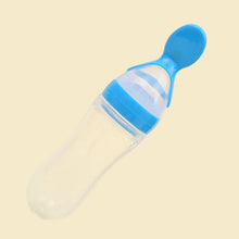 Load image into Gallery viewer, 90ML Lovely Safety Infant Baby Silicone Feeding With Spoon Feeder Food Rice Cereal Bottle For Best Gift