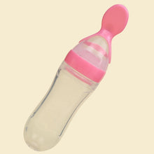 Load image into Gallery viewer, 90ML Lovely Safety Infant Baby Silicone Feeding With Spoon Feeder Food Rice Cereal Bottle For Best Gift