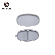 Load image into Gallery viewer, Let's Make Baby Bamboo Bowl+Spoon+Fork Feeding Food Tableware Set Cartoon Aniaml Bee Kid Dishes Bamboo Feeding Bowl Dinner Plate