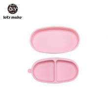 Load image into Gallery viewer, Let's Make Baby Bamboo Bowl+Spoon+Fork Feeding Food Tableware Set Cartoon Aniaml Bee Kid Dishes Bamboo Feeding Bowl Dinner Plate