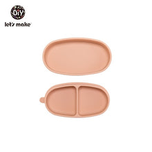 Load image into Gallery viewer, Let's Make Baby Bamboo Bowl+Spoon+Fork Feeding Food Tableware Set Cartoon Aniaml Bee Kid Dishes Bamboo Feeding Bowl Dinner Plate