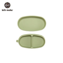 Load image into Gallery viewer, Let's Make Baby Bamboo Bowl+Spoon+Fork Feeding Food Tableware Set Cartoon Aniaml Bee Kid Dishes Bamboo Feeding Bowl Dinner Plate