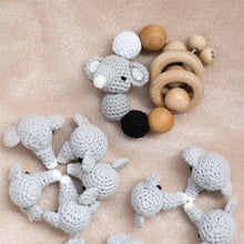 Load image into Gallery viewer, 1PC Baby Wooden Teether Pacifier Clip Chain Elephant Pendant Crochet Beads Rodent Soother Clip Baby Shower Gift For Kids Toys
