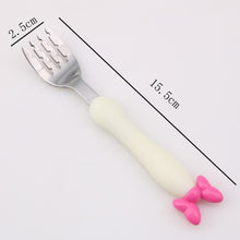 Load image into Gallery viewer, Qshare Baby Tester Tableware Dessert Spoon for Children Feeding Spoon Fork Baby Gadgets Feedkid Children&#39;s Cutlery for Kids
