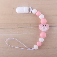 Load image into Gallery viewer, Cute BPA Free Silicone Animal Pendant Pacifier Clips Chain Nipple Holder for Infant Baby Shower Gift
