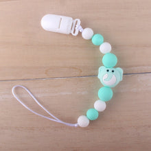 Load image into Gallery viewer, Cute BPA Free Silicone Animal Pendant Pacifier Clips Chain Nipple Holder for Infant Baby Shower Gift
