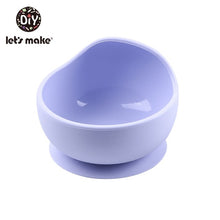 Load image into Gallery viewer, Let&#39;S Make 1set Silicone Baby Feeding Set Waterproof Spoon Non-Slip Feedings Silicone Bowl Tableware Baby Products Baby Plate
