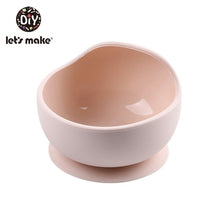 Load image into Gallery viewer, Let&#39;S Make 1set Silicone Baby Feeding Set Waterproof Spoon Non-Slip Feedings Silicone Bowl Tableware Baby Products Baby Plate
