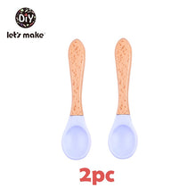 Load image into Gallery viewer, Let&#39;S Make 1set Silicone Baby Feeding Set Waterproof Spoon Non-Slip Feedings Silicone Bowl Tableware Baby Products Baby Plate
