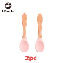 Load image into Gallery viewer, Let&#39;S Make 1set Silicone Baby Feeding Set Waterproof Spoon Non-Slip Feedings Silicone Bowl Tableware Baby Products Baby Plate
