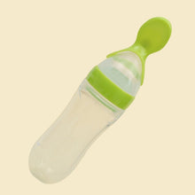 Load image into Gallery viewer, 90ML Lovely Safety Infant Baby Silicone Feeding With Spoon Feeder Food Rice Cereal Bottle For Best Gift
