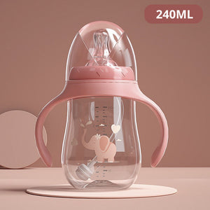 Baby bottles Drinking Cup Feeding Bottle Wide-Caliber Multifunctional   Drinking Milk Drinking Water Dual-use Bottle BPA Free