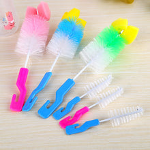 Load image into Gallery viewer, 2Pcs/Set Nylon/Sponge/Plastic Baby Bottle Brush Cleaner Nipple Feeding Bottle Sponge Brush 360° Sponge Cleaner+Pacifier Brush
