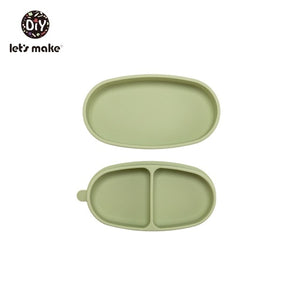 Let's Make Baby Bamboo Bowl+Spoon+Fork Feeding Food Tableware Set Cartoon Aniaml Bee Kid Dishes Bamboo Feeding Bowl Dinner Plate