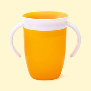 360 Degrees Leakproof Magic Kids Water Feeding Bottle Rotated Baby Learning Drinking plastic Cup with Double Handle Flip