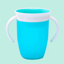 Load image into Gallery viewer, 360 Degrees Leakproof Magic Kids Water Feeding Bottle Rotated Baby Learning Drinking plastic Cup with Double Handle Flip
